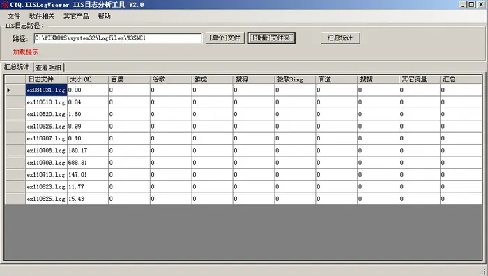 IIS日志分析工具 IISLogViewer V2.0 发布