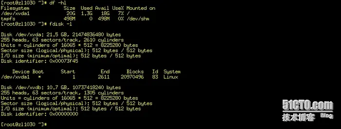 Linux CentOS 硬盘分区、格式化、挂载与卸载