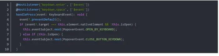 如何用 TypeScript 代码区分一个 button 动作是由键盘还是鼠标触发的