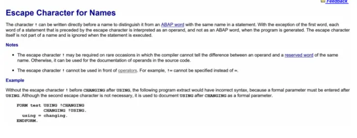 ABAP 代码中，哪些特殊字符不能用于变量命名？