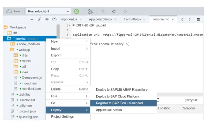 some screenshot of Fiori cloud launchpad