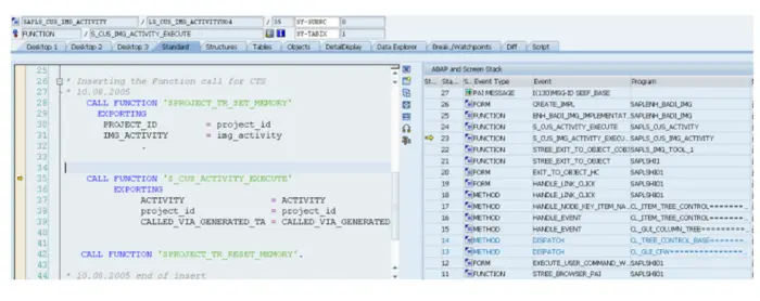 how is Customizing activity launched by ABAP Framework