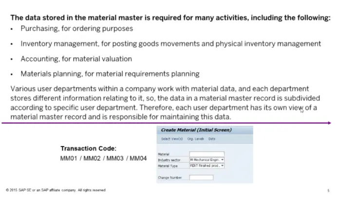 SAP S/4HANA Material 物料主数据的简单介绍