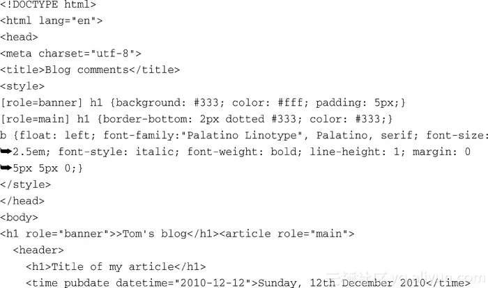 《HTML5开发手册》——2.11　高级“菜谱”：编写带有评论的文章页面