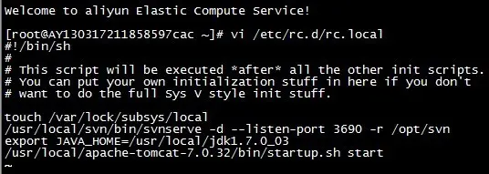 linux设置tomcat开机自动启动