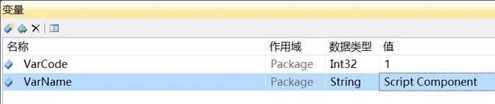 SSIS package 更新 variable