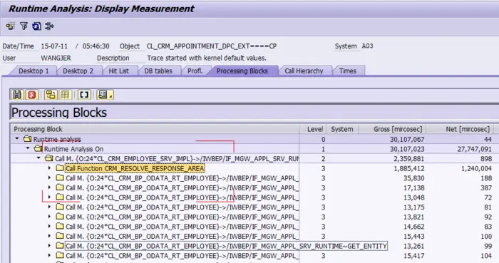 使用SAT跟踪监控从浏览器打开的SAP应用的性能和调用栈