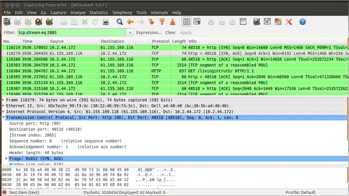 网络抓包工具wireshark and tcpdump 及其实现基于的libpcap